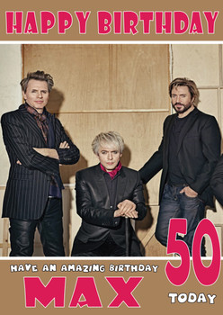 Personalised Duran Duran 1 Music Birthday Card