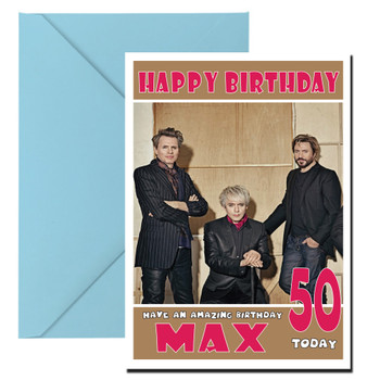 Personalised Duran Duran 1 Music Birthday Card