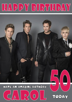 Personalised Duran Duran 2 Music Birthday Card