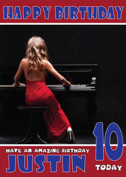 Personalised Eadphones Face Celebrity Birthday Card