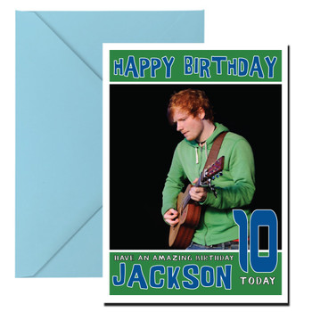 Personalised Ed Sheeran 2 Celebrity Birthday Card Personalised Ed Sheeran 2 Celebrity Birthday Card