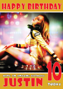 Personalised Electronic Disc Jockey Gangsta Celebrity Birthday Card Personalised Electronic Disc Jockey Gangsta Celebrity Birthday Card