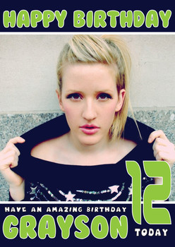 Personalised Ellie Goulding 2 Celebrity Birthday Card