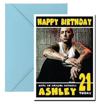Personalised Eminem 1 Celebrity Birthday Card
