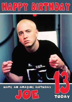 Personalised Eminem 2 Celebrity Birthday Card Personalised Eminem 2 Celebrity Birthday Card