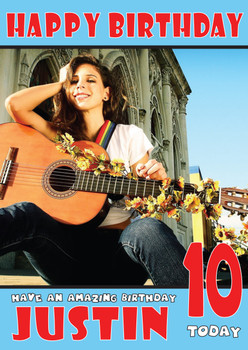 Personalised Entertainment Music Celebrity Birthday Card