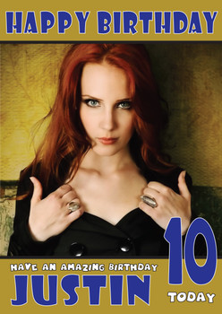 Personalised Epica Simone 1 Celebrity Birthday Card