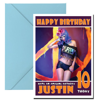 Personalised Face Girls Celebrity Birthday Card Personalised Face Girls Celebrity Birthday Card