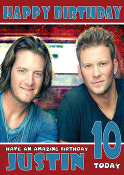 Personalised Florida Georgia Line 1 Music Birthday Card