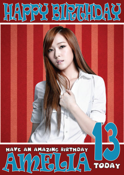 Personalised Girls Generation 2 Celebrity Birthday Card Personalised Girls Generation 2 Celebrity Birthday Card