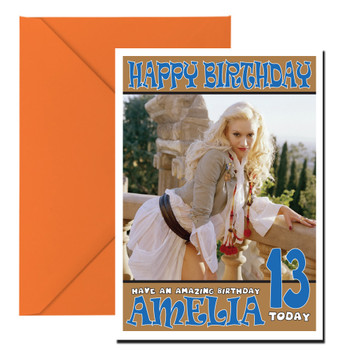 Personalised Gwen Stefani 2 Celebrity Birthday Card