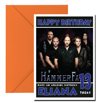 Personalised Hammer Fall Celebrity Birthday Card