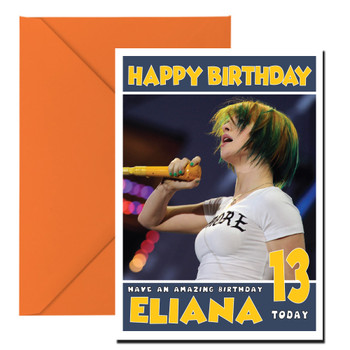 Personalised Hayley Williams 1 Celebrity Birthday Card Personalised Hayley Williams 1 Celebrity Birthday Card