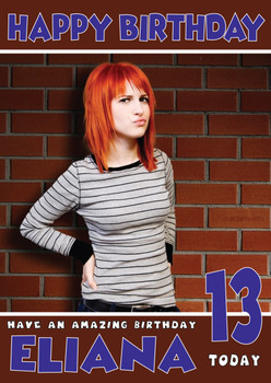 Personalised Hayley Williams 2 Celebrity Birthday Card