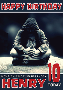 Personalised Hip Hop Dance 1 Celebrity Birthday Card