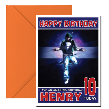 Personalised Hip Hop Dance 2 Celebrity Birthday Card