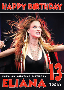 Personalised Huntress 1 Celebrity Birthday Card