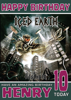 Personalised Iced Earth Celebrity Birthday Card