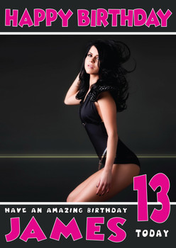 Personalised Inna 2 Celebrity Birthday Card Personalised Inna 2 Celebrity Birthday Card
