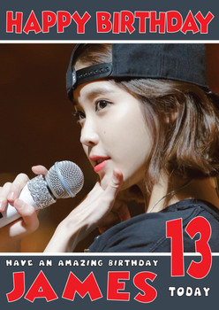 Personalised Iu 1 Celebrity Birthday Card Personalised Iu 1 Celebrity Birthday Card