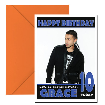 Personalised Jay Sean Celebrity Birthday Card