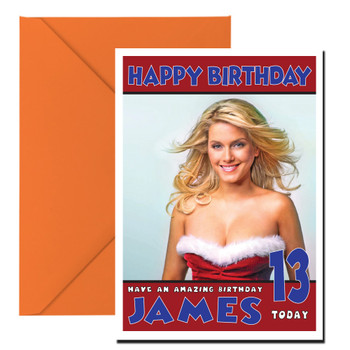 Personalised Jeanette Biedermann 2 Celebrity Birthday Card Personalised Jeanette Biedermann 2 Celebrity Birthday Card