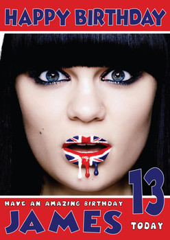 Personalised Jessie Celebrity Birthday Card