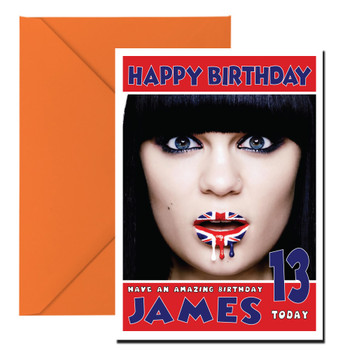 Personalised Jessie Celebrity Birthday Card
