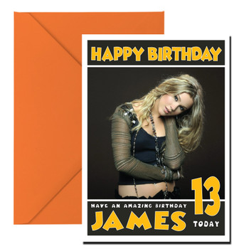 Personalised Joss Stone 1 Celebrity Birthday Card