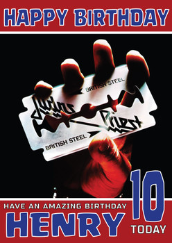 Personalised Judas Priest Celebrity Birthday Card