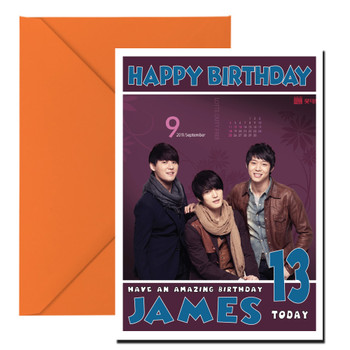 Personalised Jyj 1 Celebrity Birthday Card