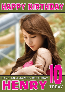 Personalised K Pop Miss A Suzy Celebrity Birthday Card