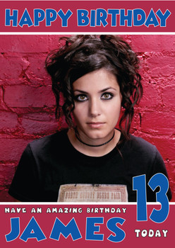 Personalised Katie Melua 1 Celebrity Birthday Card Personalised Katie Melua 1 Celebrity Birthday Card