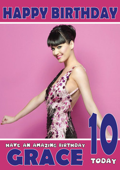 Personalised Katty Perry 1 Celebrity Birthday Card