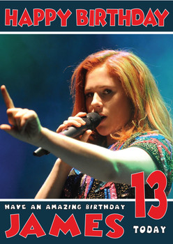 Personalised Katy B 1 Celebrity Birthday Card