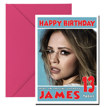 Personalised Kimberley Wash 1 Celebrity Birthday Card