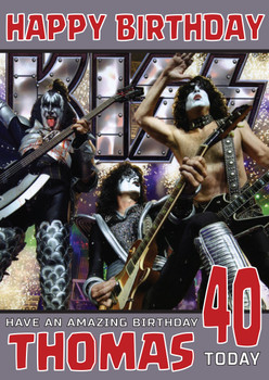 Personalised Kiss Band Celebrity Birthday Card Personalised Kiss Band Celebrity Birthday Card