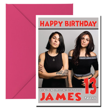 Personalised Krewella 1 Celebrity Birthday Card Personalised Krewella 1 Celebrity Birthday Card