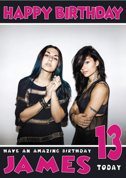Personalised Krewella 2 Celebrity Birthday Card