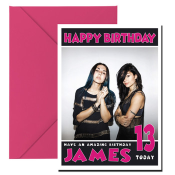 Personalised Krewella 2 Celebrity Birthday Card
