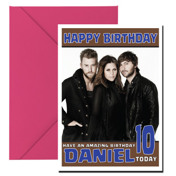 Personalised Lady Antebellum 1 Music Birthday Card