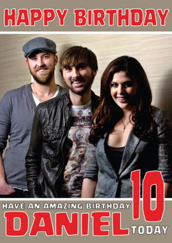 Personalised Lady Antebellum 2 Music Birthday Card Personalised Lady Antebellum 2 Music Birthday Card