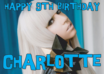Personalised Lady Gaga Birthday Card Personalised Lady Gaga Birthday Card