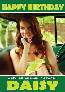 Personalised Lana Del Rey 2 Celebrity Birthday Card
