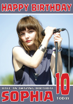 Personalised Lauren Mayberry 1 Celebrity Birthday Card
