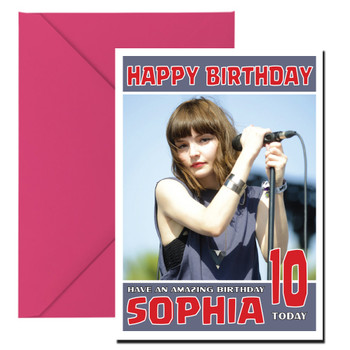 Personalised Lauren Mayberry 1 Celebrity Birthday Card