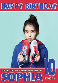 Personalised Lee Ji Eun Celebrity Birthday Card Personalised Lee Ji Eun Celebrity Birthday Card