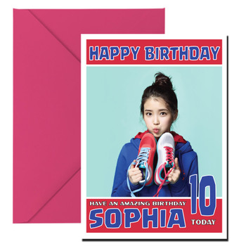 Personalised Lee Ji Eun Celebrity Birthday Card