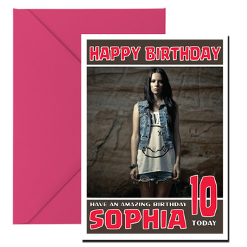 Personalised Lena Kiera 2 Celebrity Birthday Card