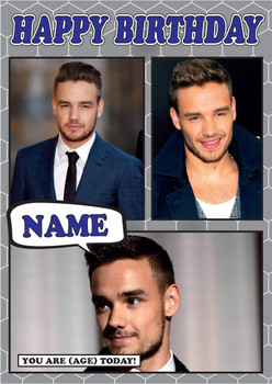 Personalised Liam Payne Card Birthday Card
